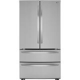 LG 26.9-cu ft 4-Door French Door Refrigerator with Ice Maker (Fingerprint Resistant) ENERGY STAR | LMWS27626S