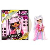 LOL Surprise OMG Remix Kitty K Fashion Doll – with 25 Surprises Including Extra Outfit Shoes Hair Brush Doll Stand Lyric Magazine and Record Player Package that Plays Music - For Girls Ages 4+
