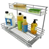 Lynk Professional® Slide Out Two-Shelf Under Sink Cabinet Organizer 18 x 11.5 x 14 inches Chrome