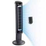 Lasko 42 in. Electronic Oscillating 3-Speed Tower Fan with Remote Control and Fresh-Air Ionizer, Gray