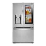 LG Electronics 26 cu. ft. 3-Door French Door Smart Refrigerator w/ InstaView Door-in-Door, Glide N' Serve in PrintProof Stainless Steel
