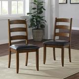 Better Homes & Gardens Granary Modern Farmhouse Ladderback Dining Chairs Set of 2 Aged Brown Ash