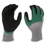 West Chester Protective Gear Men's Large Double Dipped Latex Glove, Green/Black