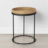 Wood & Steel Accent Table Black - Hearth & Hand™ with Magnolia