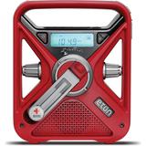 Eton American Red Cross AM/FM NOAA Weather Radio with Hand Turbine, Solar and USB Smartphone Charging plus LED Flashlight