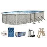 Meadows 12 x 24 Oval x 52 Wall Above-Ground Swimming Pool | Full Start-Up Kit