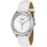 Pr100 White Dial White Leather Watch T1012101603100