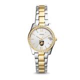 "Women's Fossil Silver Army Black Knights Personalized Scarlette Mini Two-Tone Stainless Steel Watch"