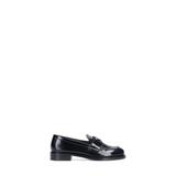 Unlined Logo Loafers - Black - Prada Flats