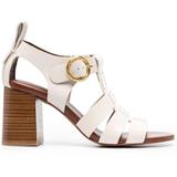 Strappy Block-heeled Sandals - White - See By Chloé Heels