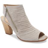 'cayanne' Leather Peep Toe Sandal In Stone Suede At Nordstrom Rack - Gray - Paul Green Heels