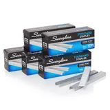Swingline® Standard Staples, 1/4" Length, 210 Per Strip, 5,000/Box, 5 Boxes