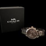 Coach Accessories | Coach New York Ladies Delancey Chronograph Grey Ip Watch | Color: Gray | Size: Os