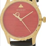 Gucci Accessories | Brand New Amens Gucci Watch Leather Band | Color: Black/Red | Size: 38mm