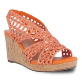 Impo Torban Women's Wedge Sandals, Size: 7, Brt Orange