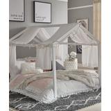 Signature Design by Ashley Furniture Bedframes White - White Flannibrook Full House Bed Frame