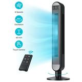 Dreo 42 Tower Fan with Remote 90° Oscillating Bladeless Fan 42 Inch Quiet with 6 Speeds Large LED Display Touchpad 12H Timer