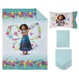 Disney Encanto Tropical Delight 4 Piece Toddler Bedding Set Polyester in Blue/Navy/Pink | Wayfair 4384416P
