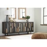 Signature Design by Ashley 2 - Door Accent Cabinet Wood in Black/Brown, Size 30.0 H x 76.0 W x 16.0 D in | Wayfair A4000514
