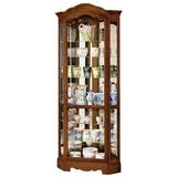 Howard Miller® Jeffrey Personal Storage Lighted Corner Curio Cabinet Wood in Brown, Size 82.25 H x 34.0 W x 21.0 D in | Wayfair 680250