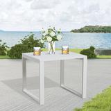 Wade Logan® Allijah Patio Aluminum Side Table Outdoor Indoor Square End Table (Dark Gray) Aluminum in White, Size 16.9 H x 19.7 W x 19.7 D in