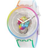 Let's Parade Quartz Transparent Dial Watch - White - Swatch Watches