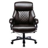 Wade Logan® Arlone Executive Chair w/ 400lbs. Weight Capacity Upholstered/Metal in Black, Size 47.0 H x 24.4 W x 21.3 D in | Wayfair