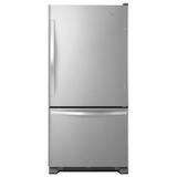 Whirlpool 22.07-cu ft Bottom-Freezer Refrigerator with Ice Maker (Stainless Steel) ENERGY STAR | WRB322DMBM