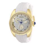 Invicta Women's Watches - 14k Gold-Plated & White Angel Quartz Pave Dial Watch