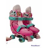 Disney Shoes | Disney Minnie Adjustable Quad Skates Shoe Size J10-J13 | Color: Pink | Size: J10-J13