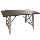 Gracie Oaks Radarius 60" Dining Table Wood in Brown/Green, Size 30.0 H x 60.0 W x 36.0 D in | Wayfair 1E59E38A3AFE4FB3BA038E13B16D640D