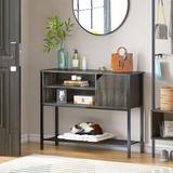 17 Stories Kitchen Sideboard w/ Storage Self-Service Cabinet Coffee Bar w/ Adjustable Shelves Console Table Wood in Black | Wayfair