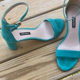 Nine West Shoes | Like New Nine West Turquoise Suede Sandals. Super Comfy! | Color: Blue | Size: 9