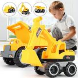 NEW Vehicles Truck Toys Dump Truck Bulldozer Excavator Kid Learning Building Gift for 3 4 5 6 Year Olds Boy Toddler Children 1PC