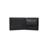 Karla Hanson Men's Rfid Blocking Leather Wallet With Coin Pocket, Black