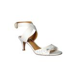 Wide Width Women's Soncino Sandals by J. Renee® in White Lace (Size 8 W)