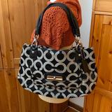 Coach Bags | Coach Big C Signature Shoulder Bag. | Color: Black/Tan | Size: 16 12 Wide X 10 Height X 3 14 Depth