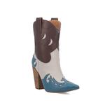 Women's Saucy Mid Calf Western Boot by Dingo in Blue (Size 10 M)