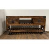 HomeRoots Modern Farmhouse Console Buffet Cabinet Wood in Brown, Size 24.0 H x 59.0 W x 17.5 D in | Wayfair 1000387800