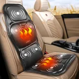 Electric Portable Heating Vibrating Back Massager Chair In Cushion Car Home Office Lumbar Neck