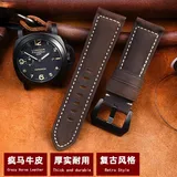 Genuine Leather for Panerai Pam111 441 SEIKO TISSOT Watch Bracelet Men's Crazy Horse Leather Watch