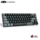 60 Percent Mini Gaming Mechanical Keyboard Detachable Tycp-C Office Keyboard Compact 68 Keys Ice Blue Backlight with Blue Switch for PC Gamer Office/Windows PC Laptop Mac/Xbox