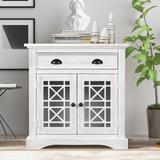 Longshore Tides Vintage White Lockers w/ Drawers & Cabinets Wood in Brown/White, Size 29.0 H x 28.0 W x 14.6 D in | Wayfair