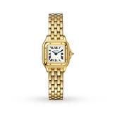 Panthère De Cartier Watch Mini Model, Quartz Movement, Yellow Gold