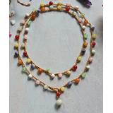My Gems Rock! Women's Necklaces Multi - Jade & Amazonite Beaded Station Necklace