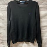 Polo By Ralph Lauren Sweaters | Ralph Lauren Polo Cotton V-Neck Sweater Black Size Xl | Color: Black | Size: Xl