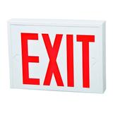 Morris 73601 - 120/277 volt White and Red New York City Code Compatible LED Exit Sign