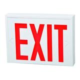 Morris 73602 - 120/277 volt White and Red New York City Code Compatible LED Exit Sign