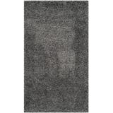 Safavieh California 3 x 5 Shag Dark Gray Indoor Solid Throw Rug Cotton | SG151-8484-3