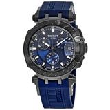 Tissot T-Race Chronograph Blue Dial Blue Silicone Strap Men's Watch T115.417.37.041.00 T115.417.37.041.00